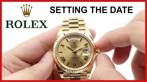 how to change the date on a rolex watch|how to adjust Rolex time.